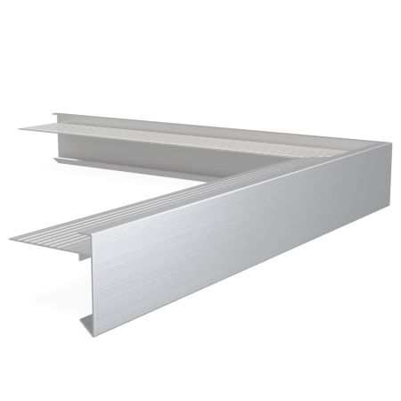 Buitenhoek daktrim aluminium 60 mm x 64 mm, lengte 400 mm