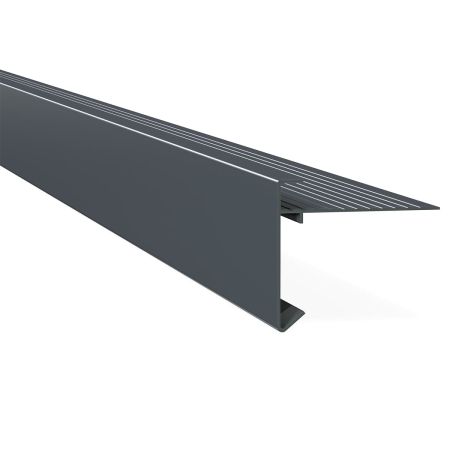 Daktrim aluminium 60 mm x 64 mm, lengte 2500 mm. Kleur antraciet, RAL 7016