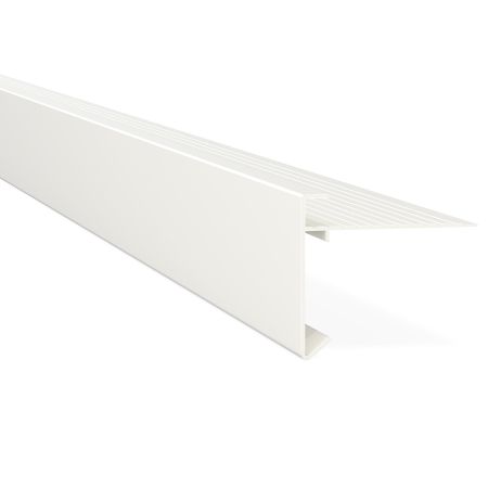 Daktrim aluminium 60 mm x 64 mm, lengte 2500 mm. Kleur wit, RAL 9010