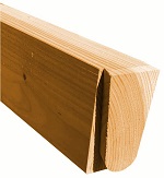 Balken mit eingefrästen Schwalbenschwänzen